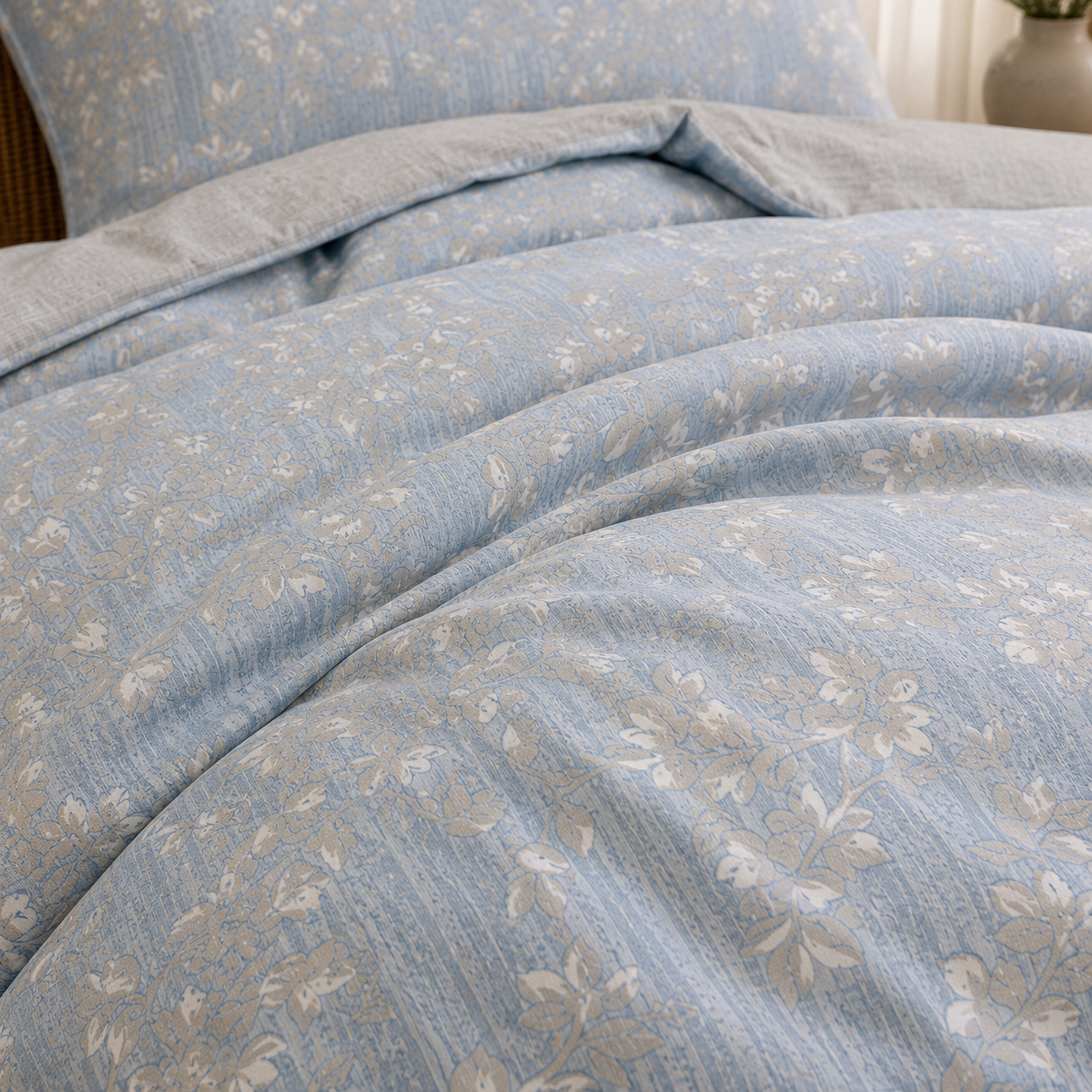 MeiLun Home Botanical Bedding Set – Aster Haze – product image 07