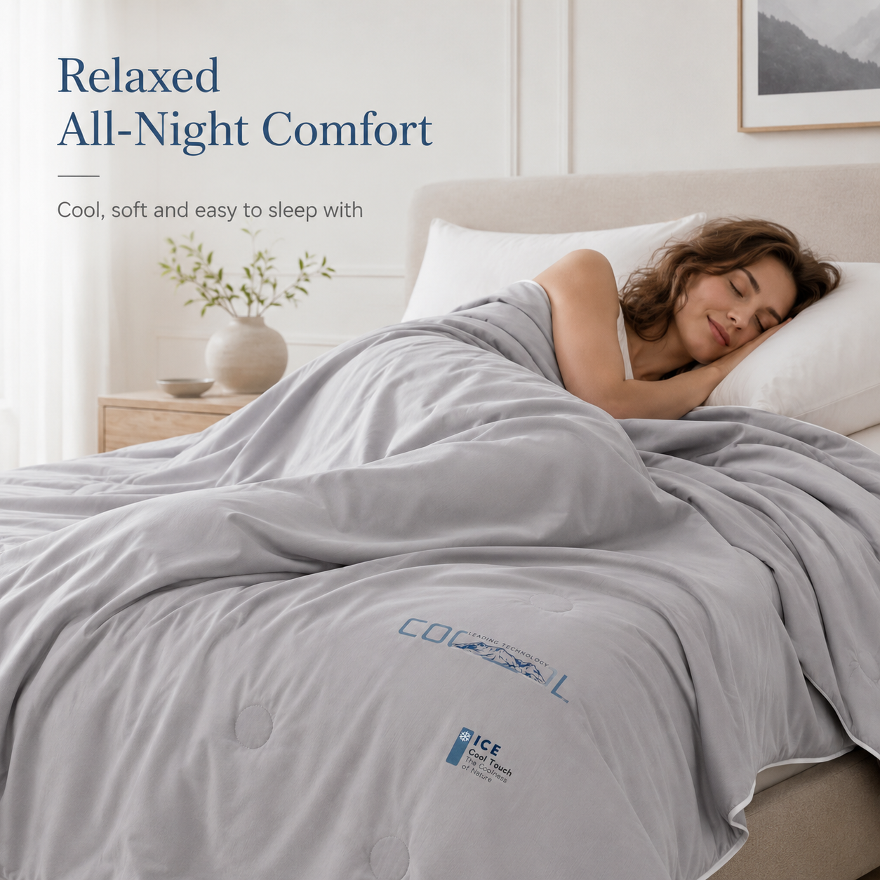 MeiLun Home Frost Veil Summer Duvet – Glacier Grey – image 5