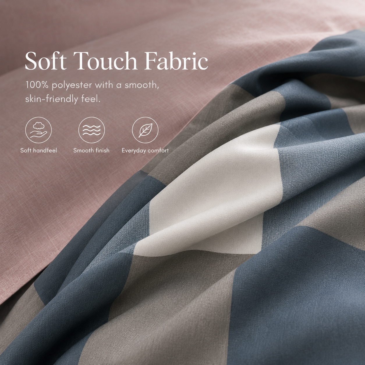 MeiLun Home Loom Check Bedding Set – Harbor Check – image 4