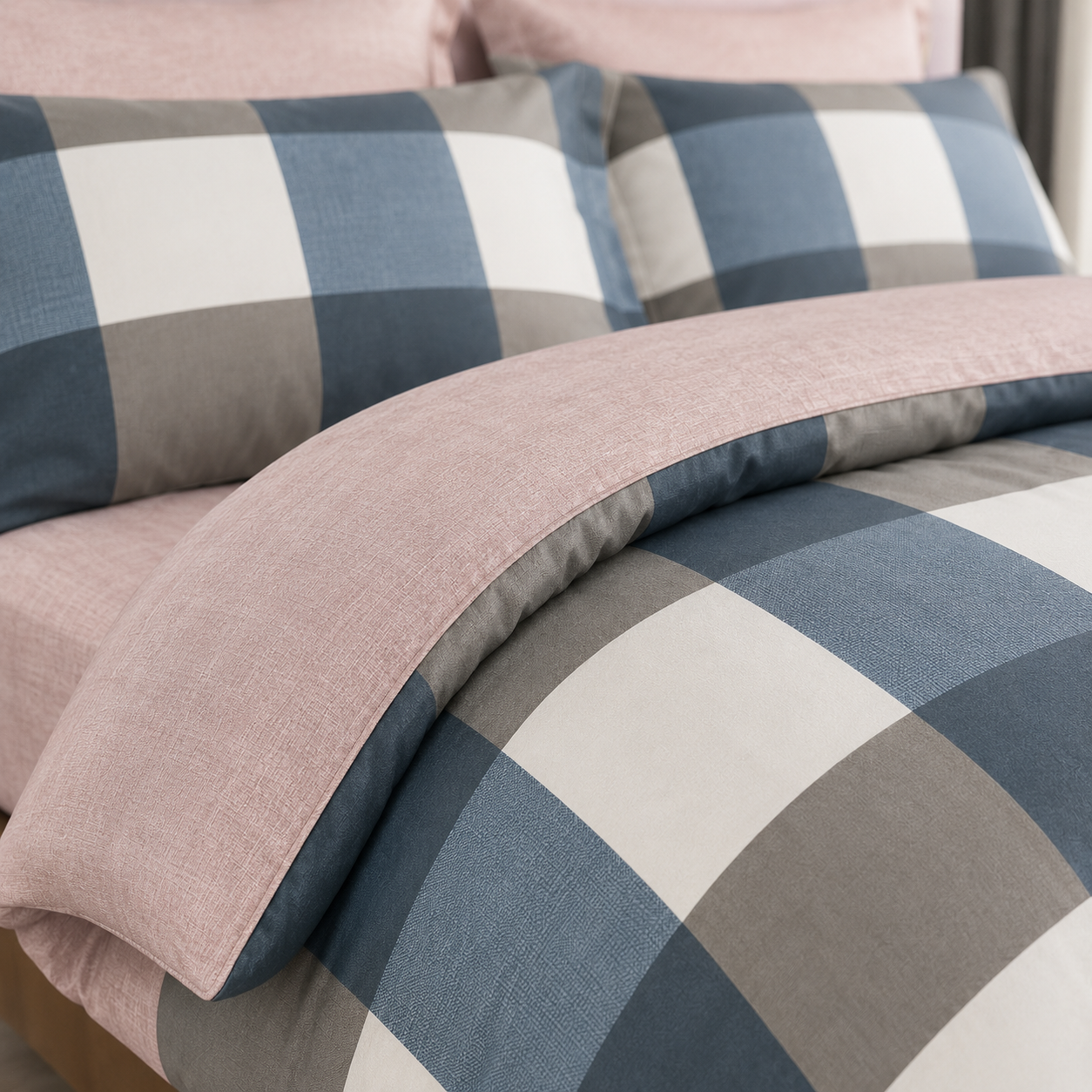 MeiLun Home Loom Check Bedding Set – Harbor Check – product image 06