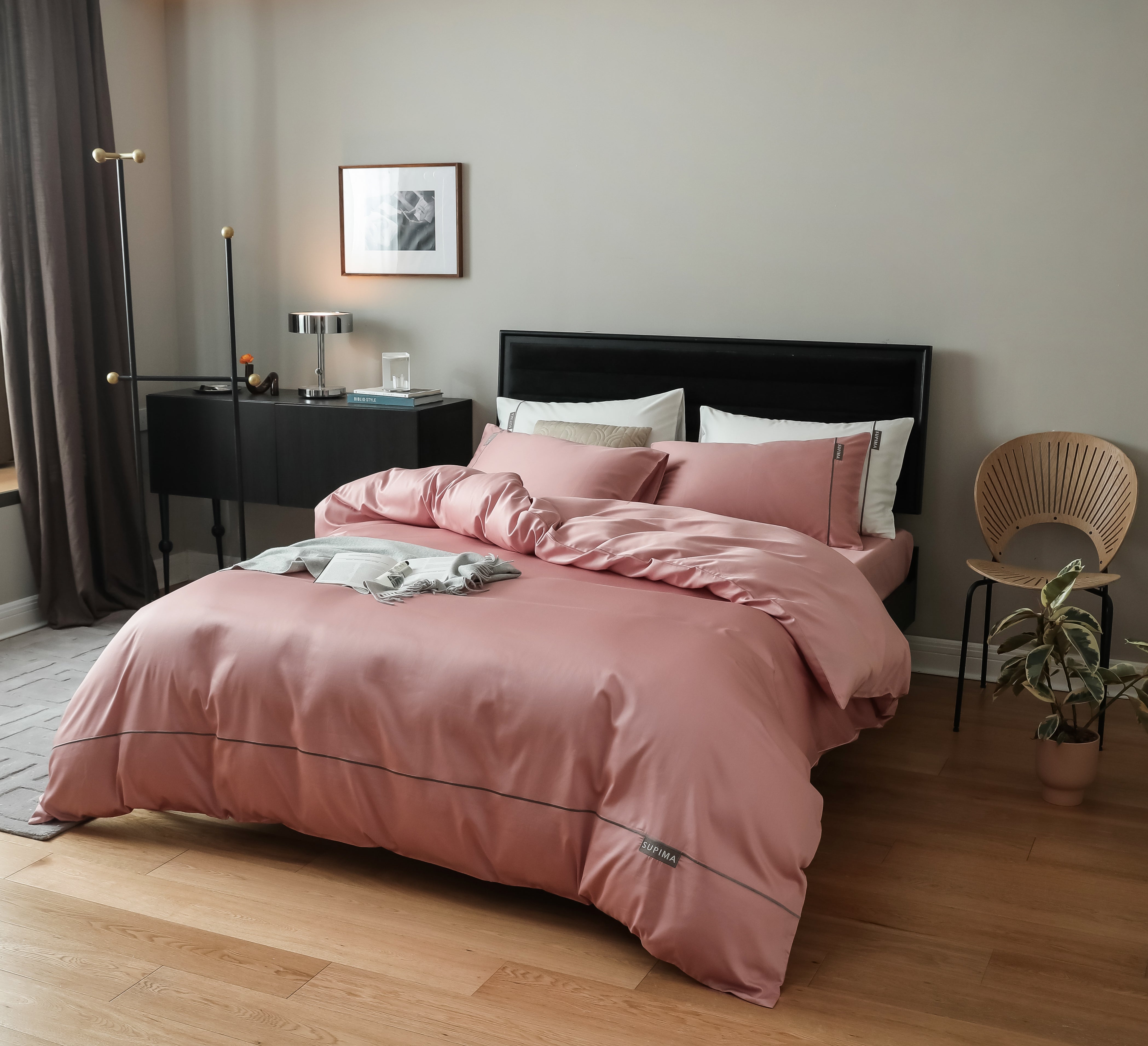 MeiLun Home Pima Reserve Bedding Set – Cameo Blush – product image 05
