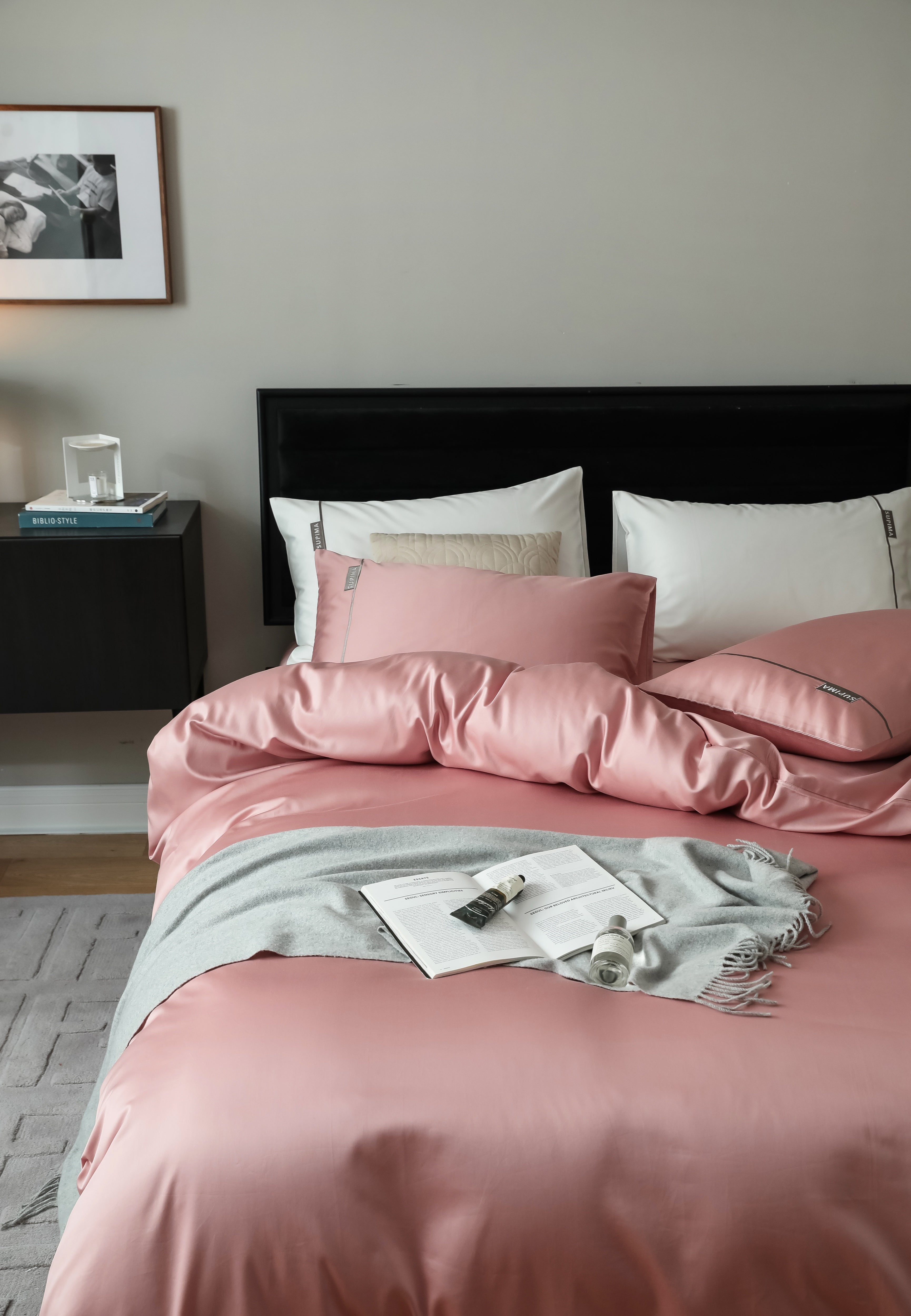 MeiLun Home Pima Reserve Bedding Set – Cameo Blush – product image 06