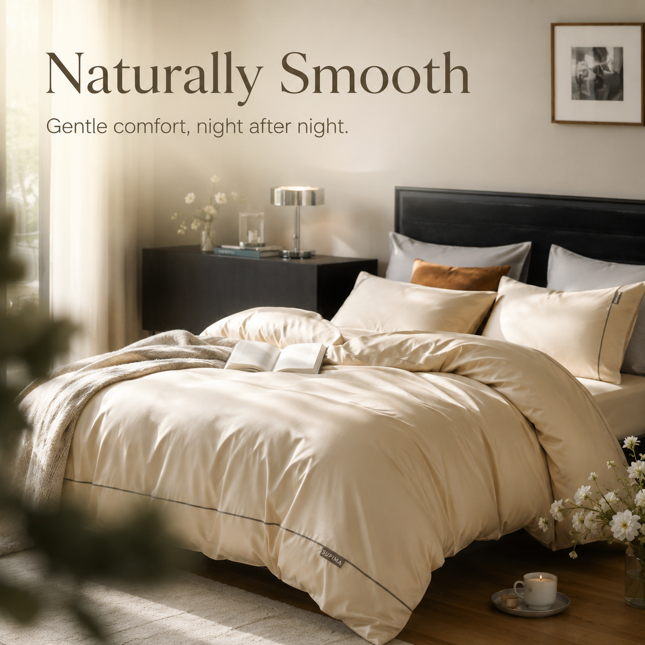 MeiLun Home Pima Reserve Bedding Set – Ivory Dune – image 2