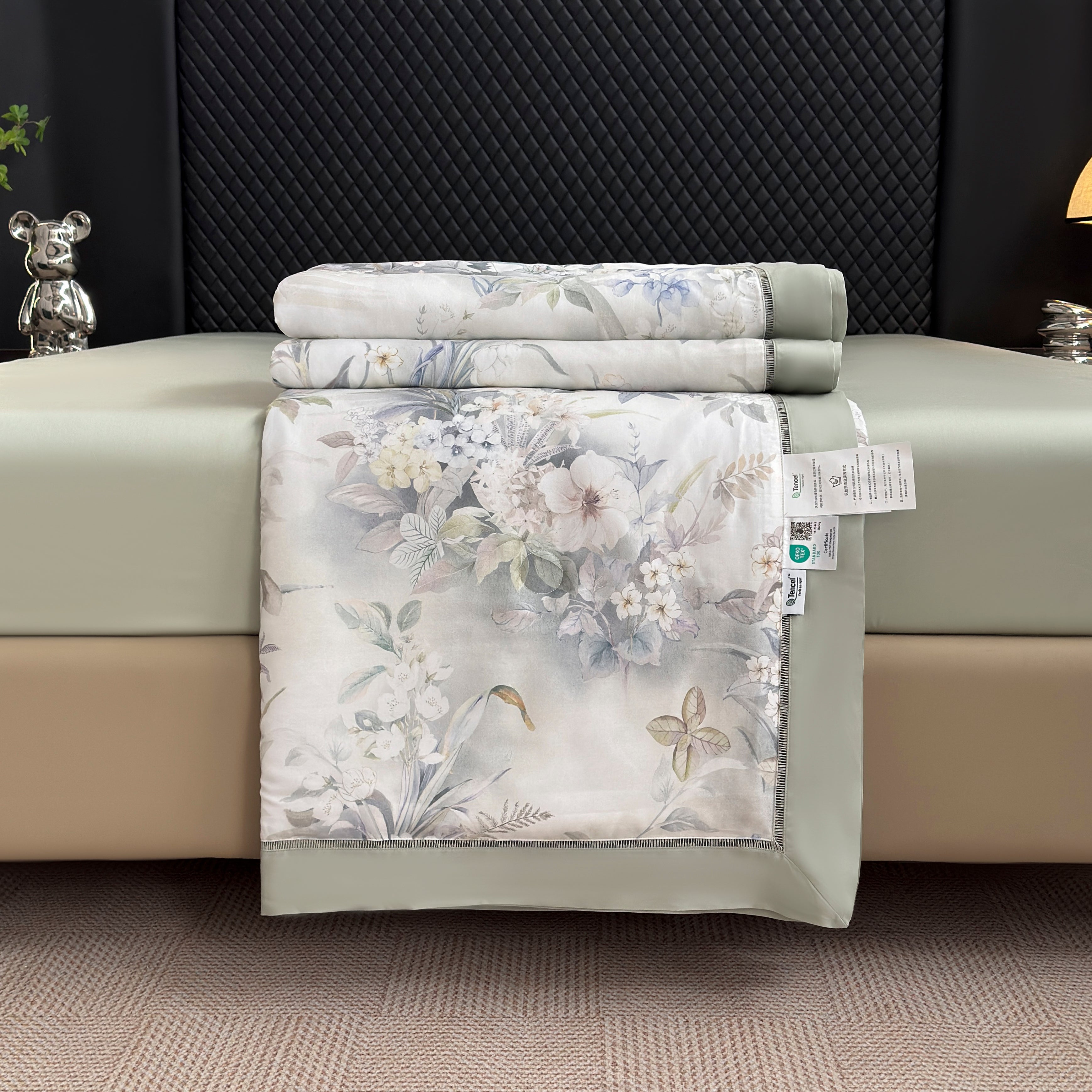 MeiLun Home Satin Bloom Summer Duvet – Herbal Bloom – SKU image