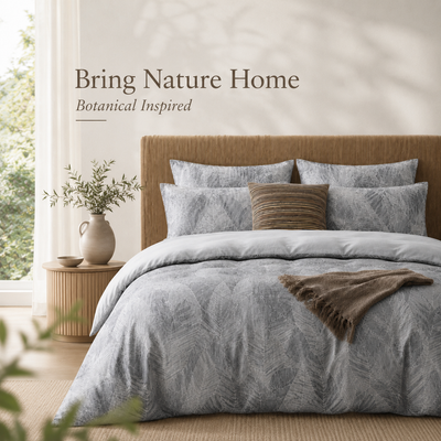 MeiLun Home Botanical Bedding Set – Fern Mist