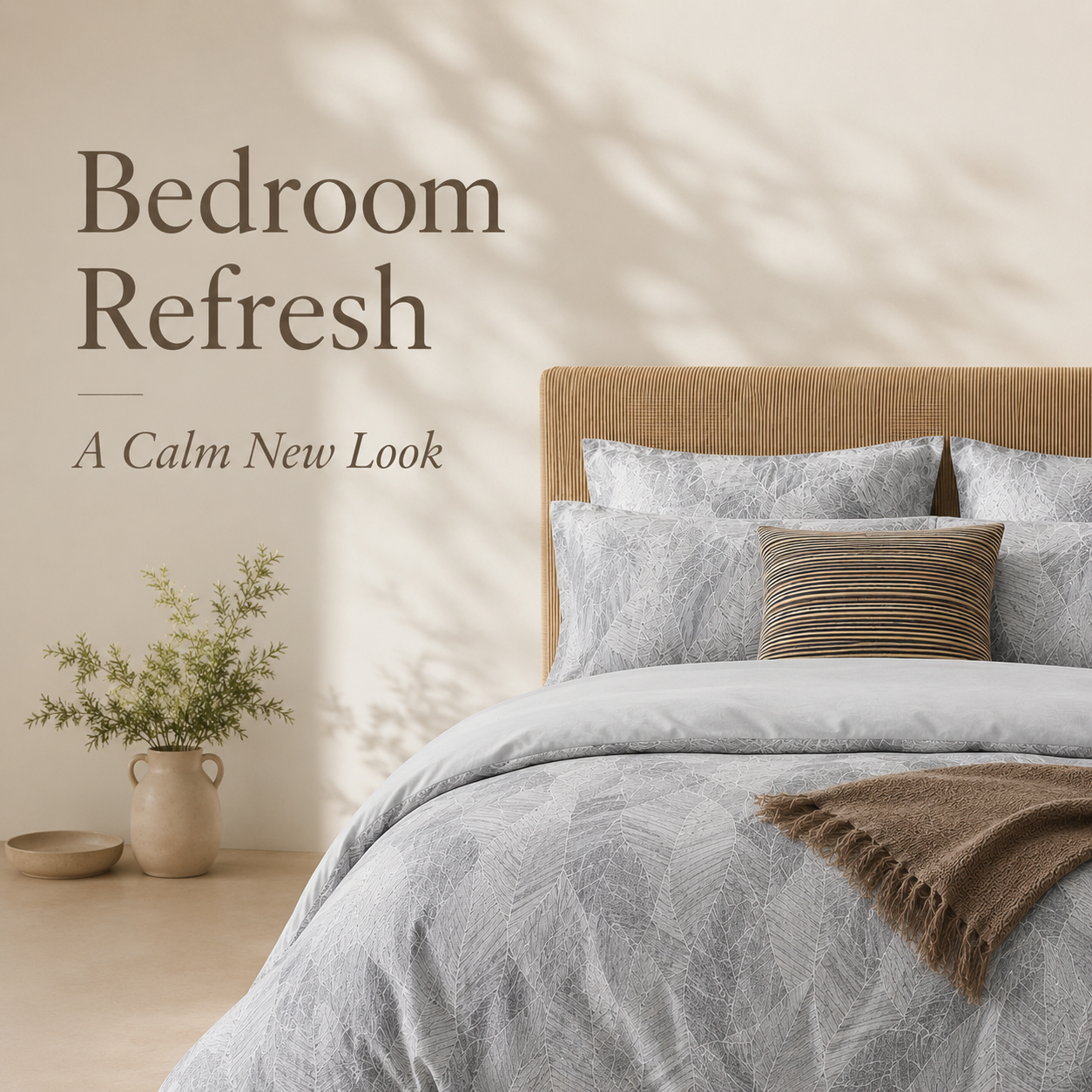 MeiLun Home Botanical Bedding Set – Fern Mist