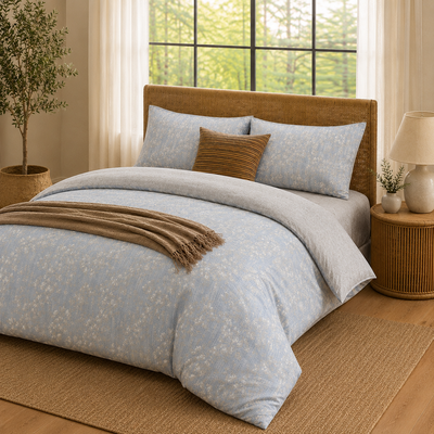 MeiLun Home Botanical Bedding Set – Aster Haze – product image 03