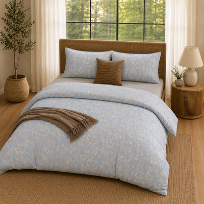 MeiLun Home Botanical Bedding Set – Aster Haze – product image 04