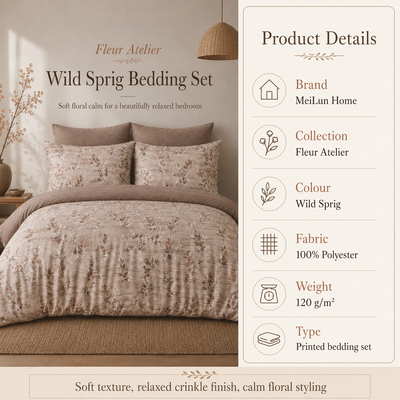 MeiLun Home Fleur Atelier Bedding Set – Wild Sprig – image 11