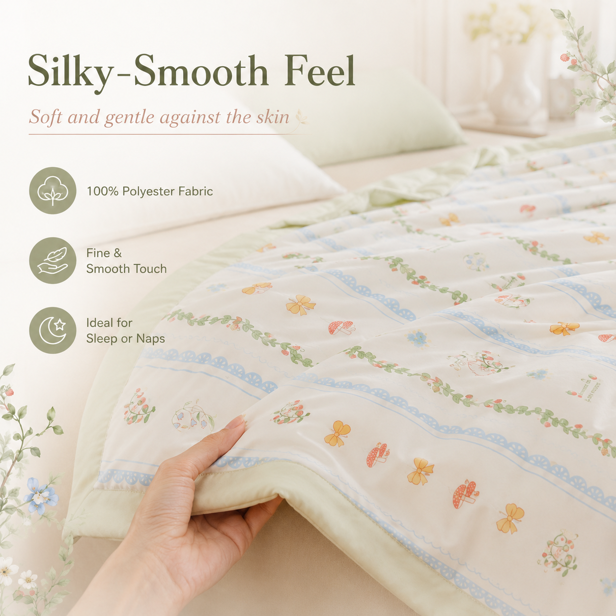 MeiLun Home Floral Lane Summer Duvet – Vine Garden – image 3