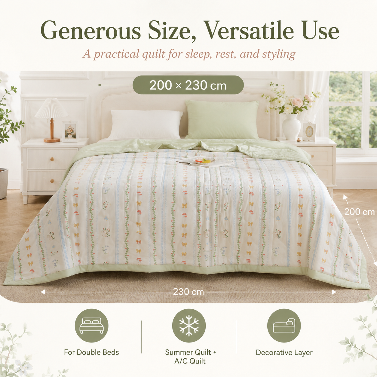 MeiLun Home Floral Lane Summer Duvet – Vine Garden – image 9