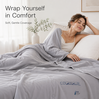 MeiLun Home Frost Veil Summer Duvet – Glacier Grey – image 6