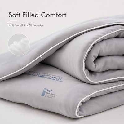 MeiLun Home Frost Veil Summer Duvet – Glacier Grey – image 9