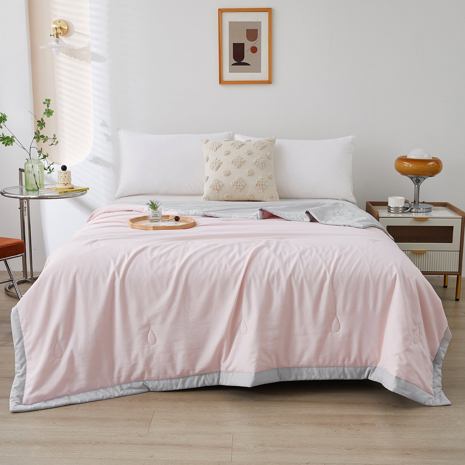 MeiLun Home Gentle Cloud Summer Duvet – Misty Blush – image 1