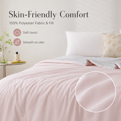 MeiLun Home Gentle Cloud Summer Duvet – Misty Blush – image 3
