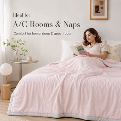MeiLun Home Gentle Cloud Summer Duvet – Misty Blush – image 6
