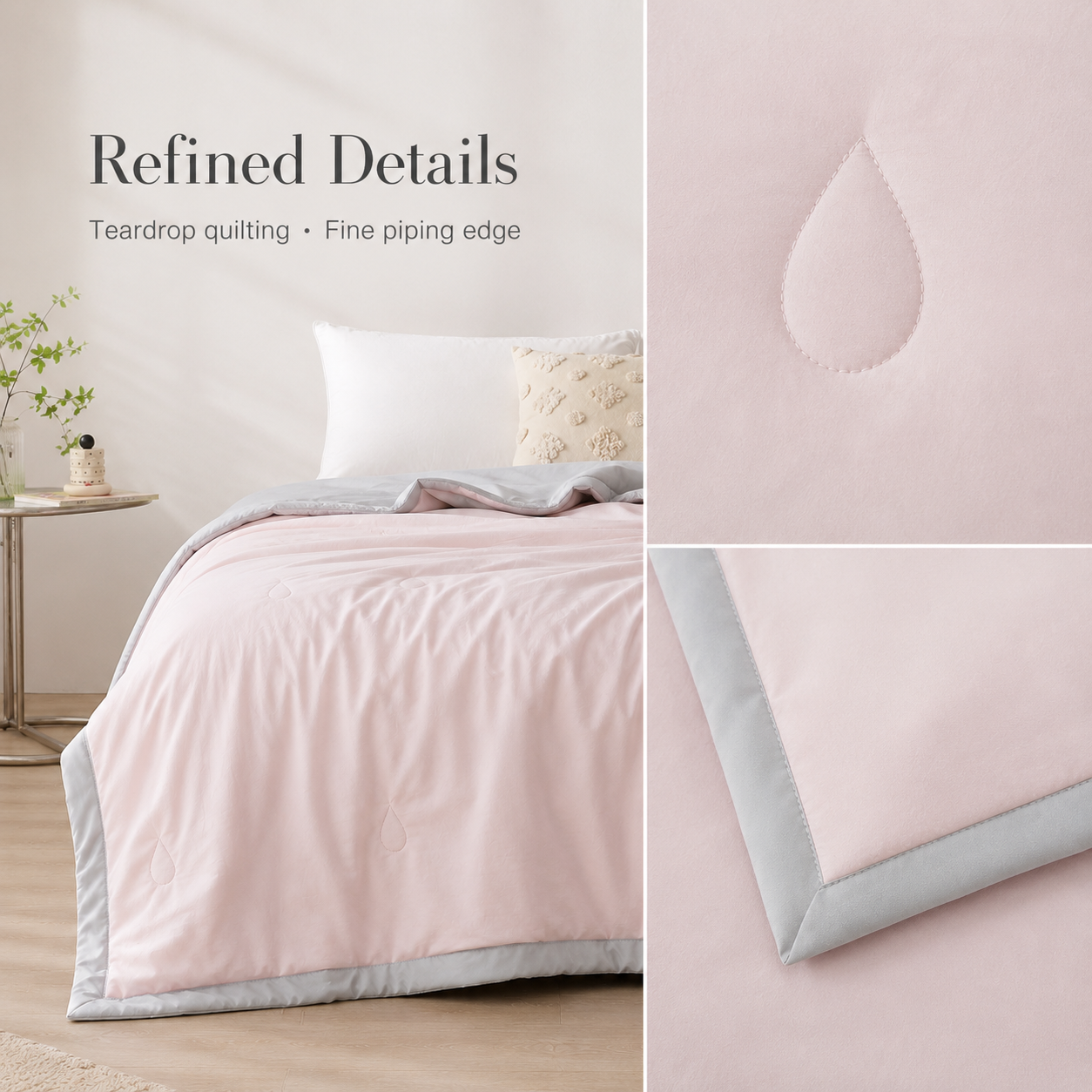 MeiLun Home Gentle Cloud Summer Duvet – Misty Blush – image 7