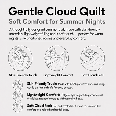 MeiLun Home Gentle Cloud Summer Duvet – Misty Blush – image 11
