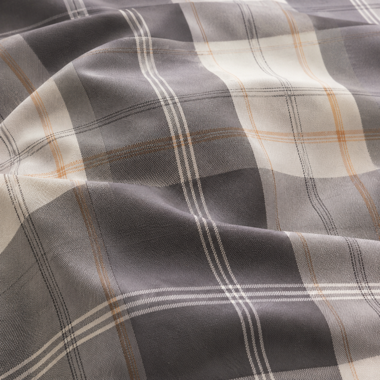 MeiLun Home Loom Check Bedding Set – Amber Check – product image 06