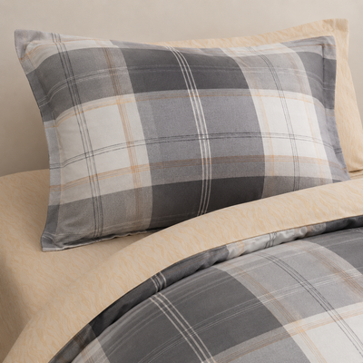 MeiLun Home Loom Check Bedding Set – Amber Check – product image 08