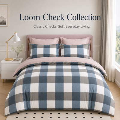 MeiLun Home Loom Check Bedding Set – Harbor Check – image 6