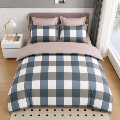 MeiLun Home Loom Check Bedding Set – Harbor Check – product image 04