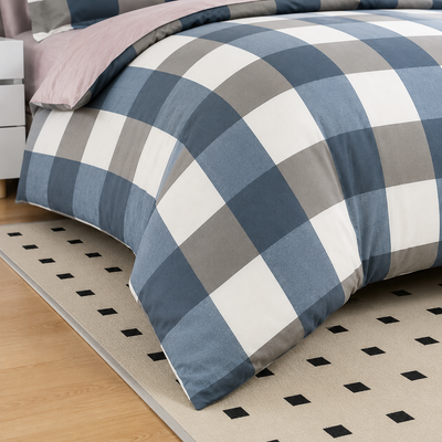 MeiLun Home Loom Check Bedding Set – Harbor Check – product image 07