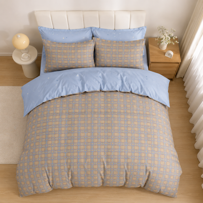 MeiLun Home Loom Check Bedding Set – Morning Plaid – product image 03