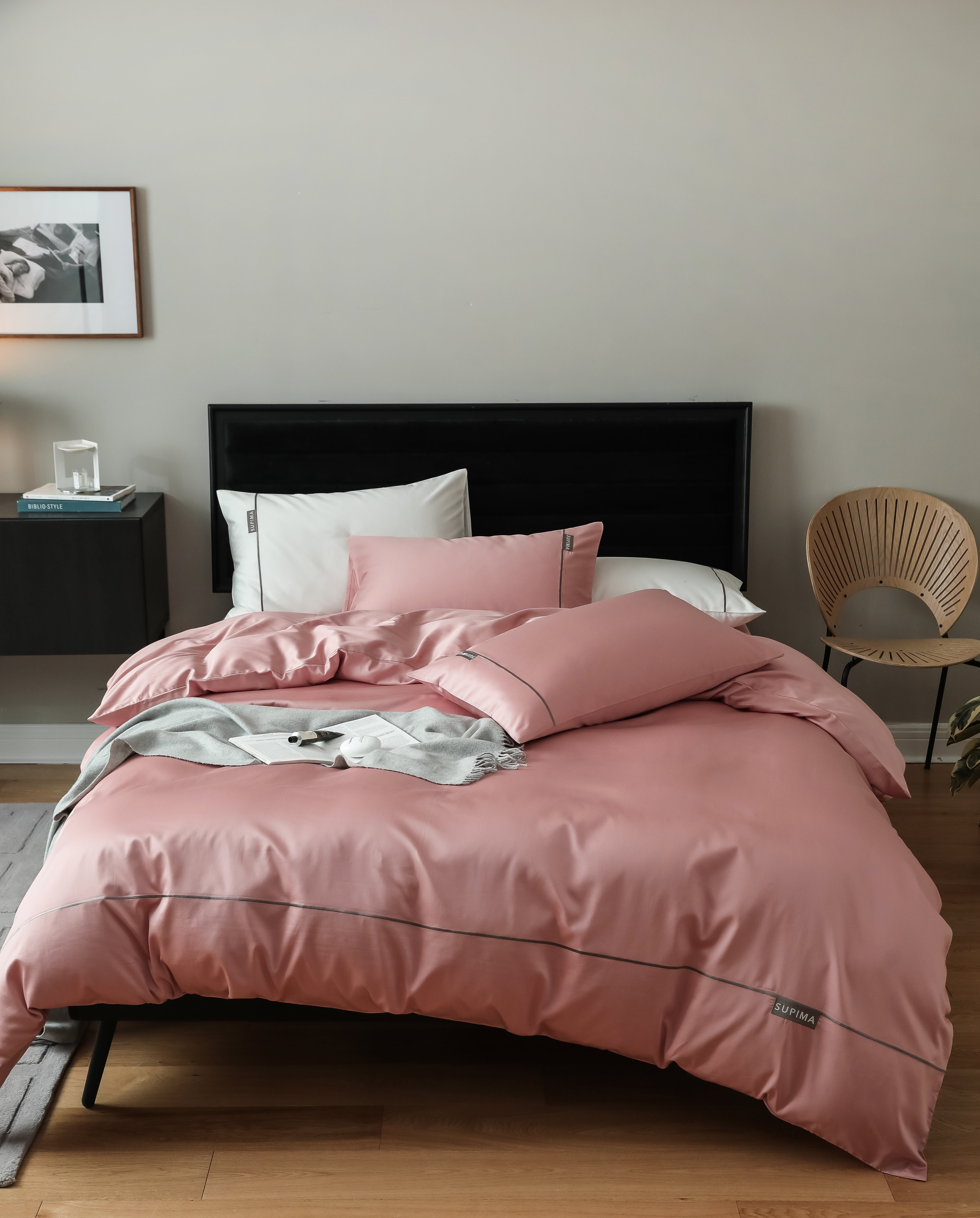 MeiLun Home Pima Reserve Bedding Set – Cameo Blush – product image 09