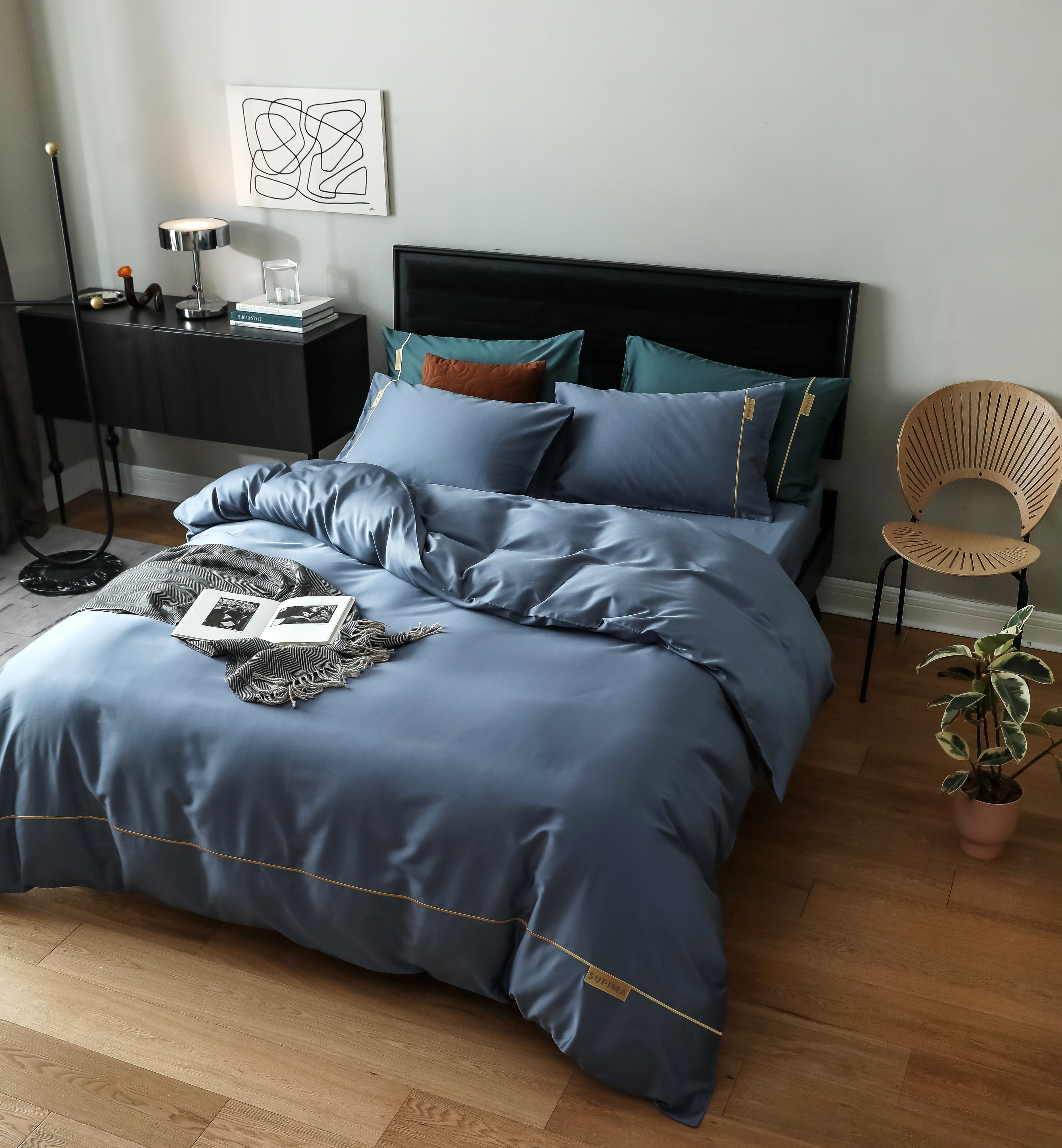 MeiLun Home Pima Reserve Bedding Set – Harbor Mist – product image 04