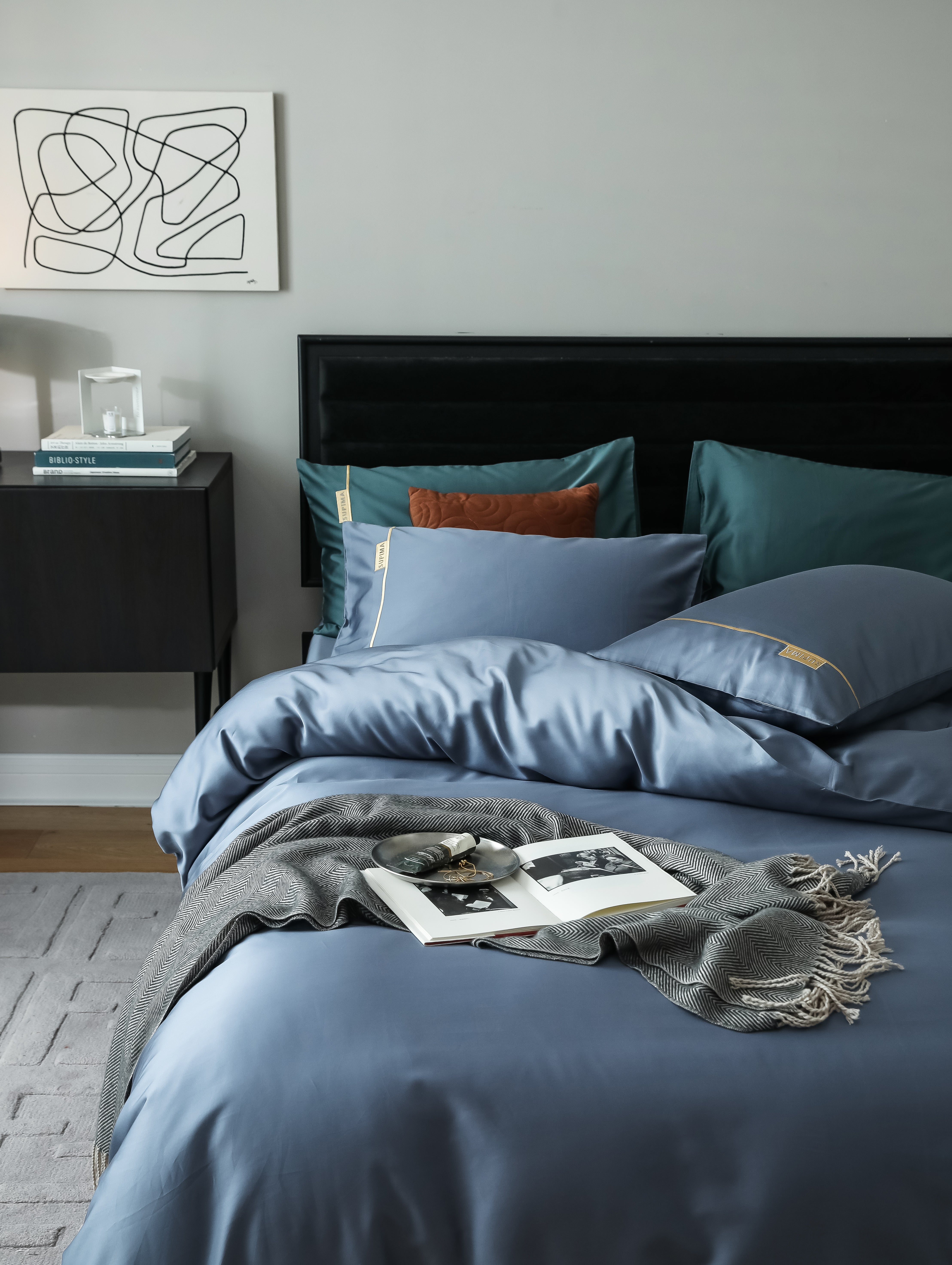 MeiLun Home Pima Reserve Bedding Set – Harbor Mist – product image 05
