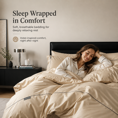 MeiLun Home Pima Reserve Bedding Set – Ivory Dune – image 3