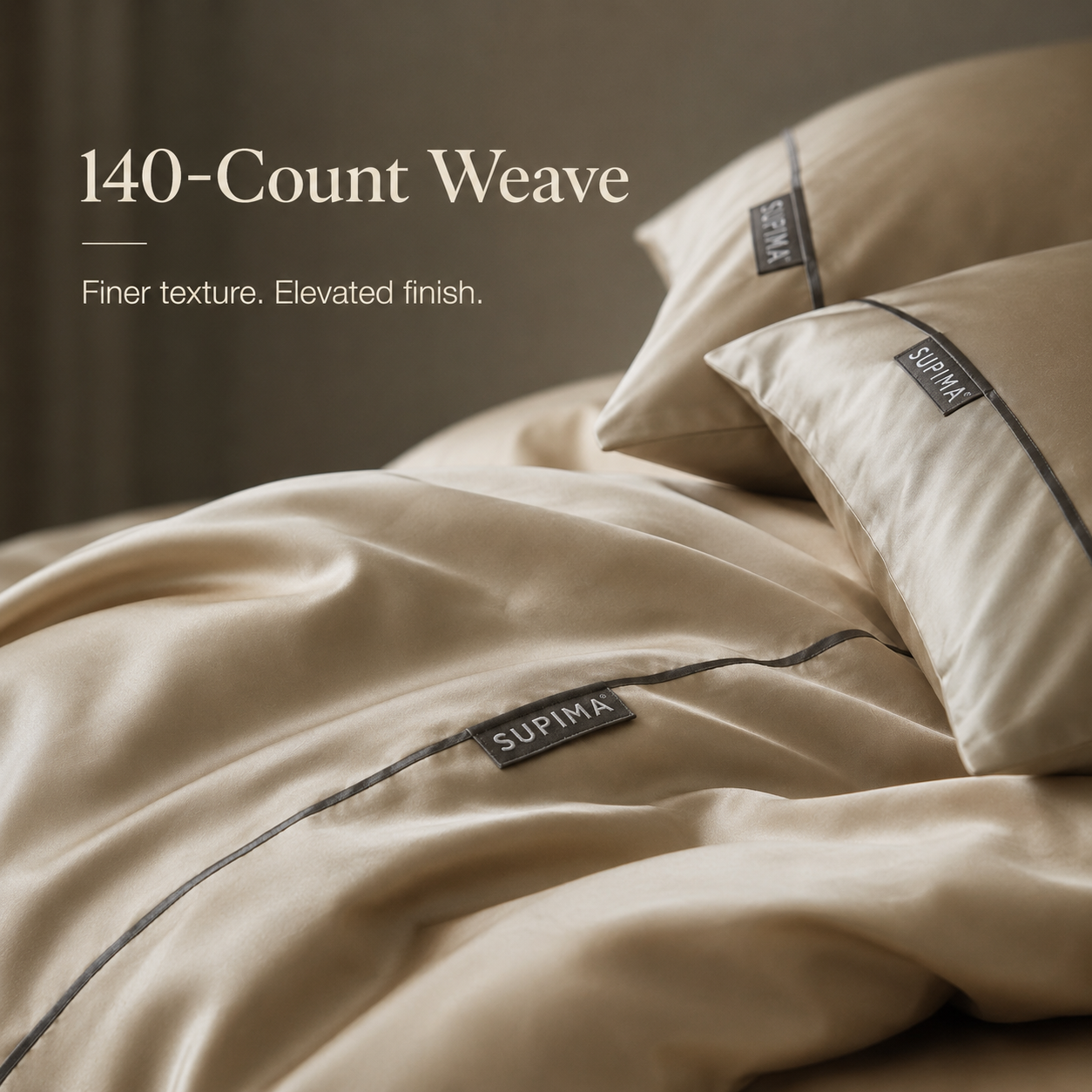 MeiLun Home Pima Reserve Bedding Set – Ivory Dune – image 4