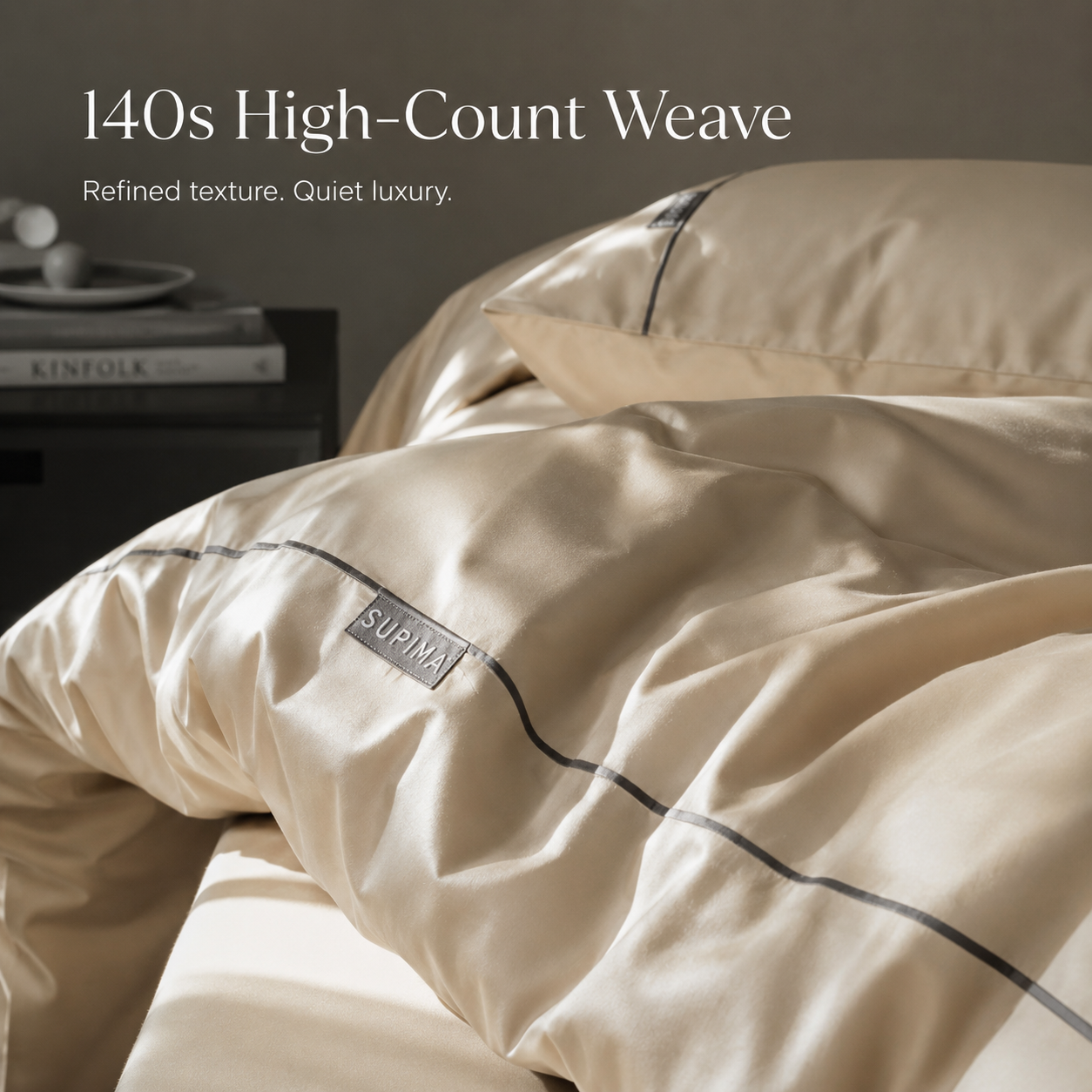 MeiLun Home Pima Reserve Bedding Set – Ivory Dune – image 6