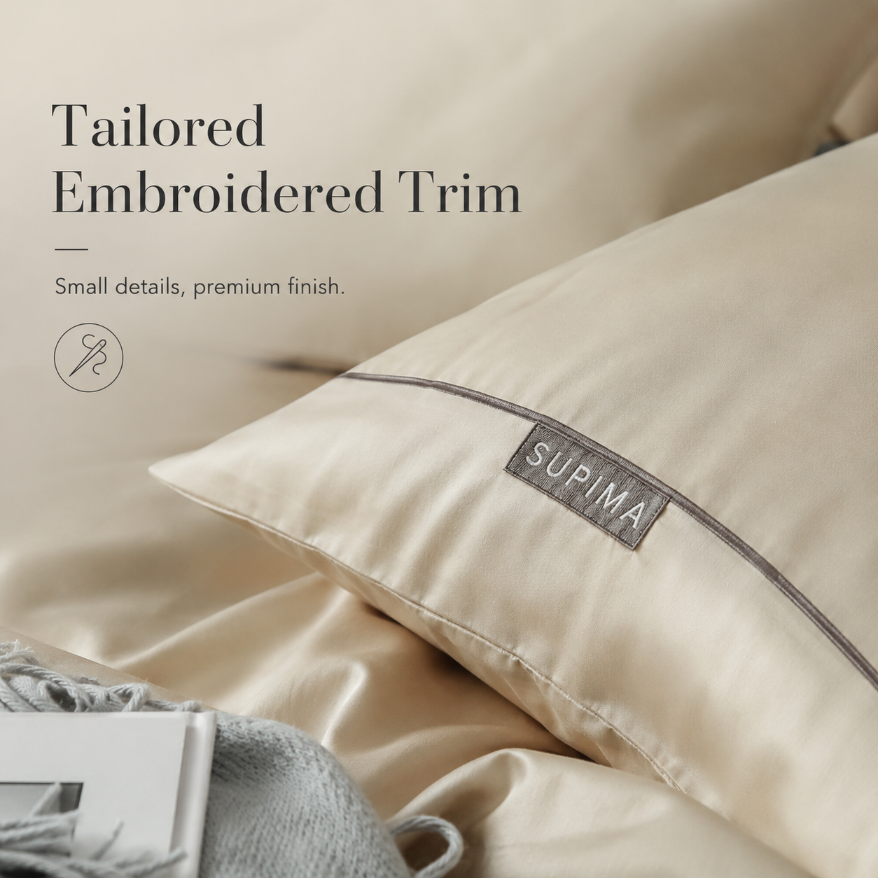 MeiLun Home Pima Reserve Bedding Set – Ivory Dune – image 8