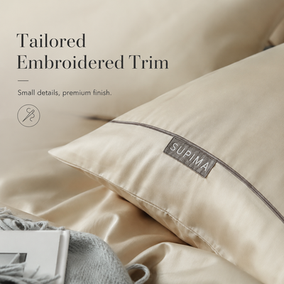 MeiLun Home Pima Reserve Bedding Set – Ivory Dune – image 8