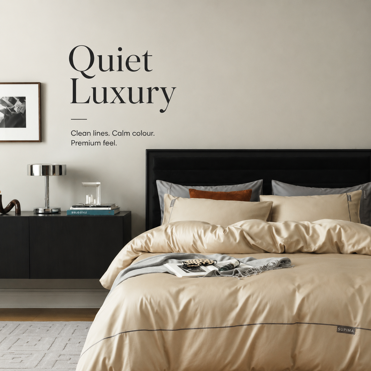 MeiLun Home Pima Reserve Bedding Set – Ivory Dune – image 9