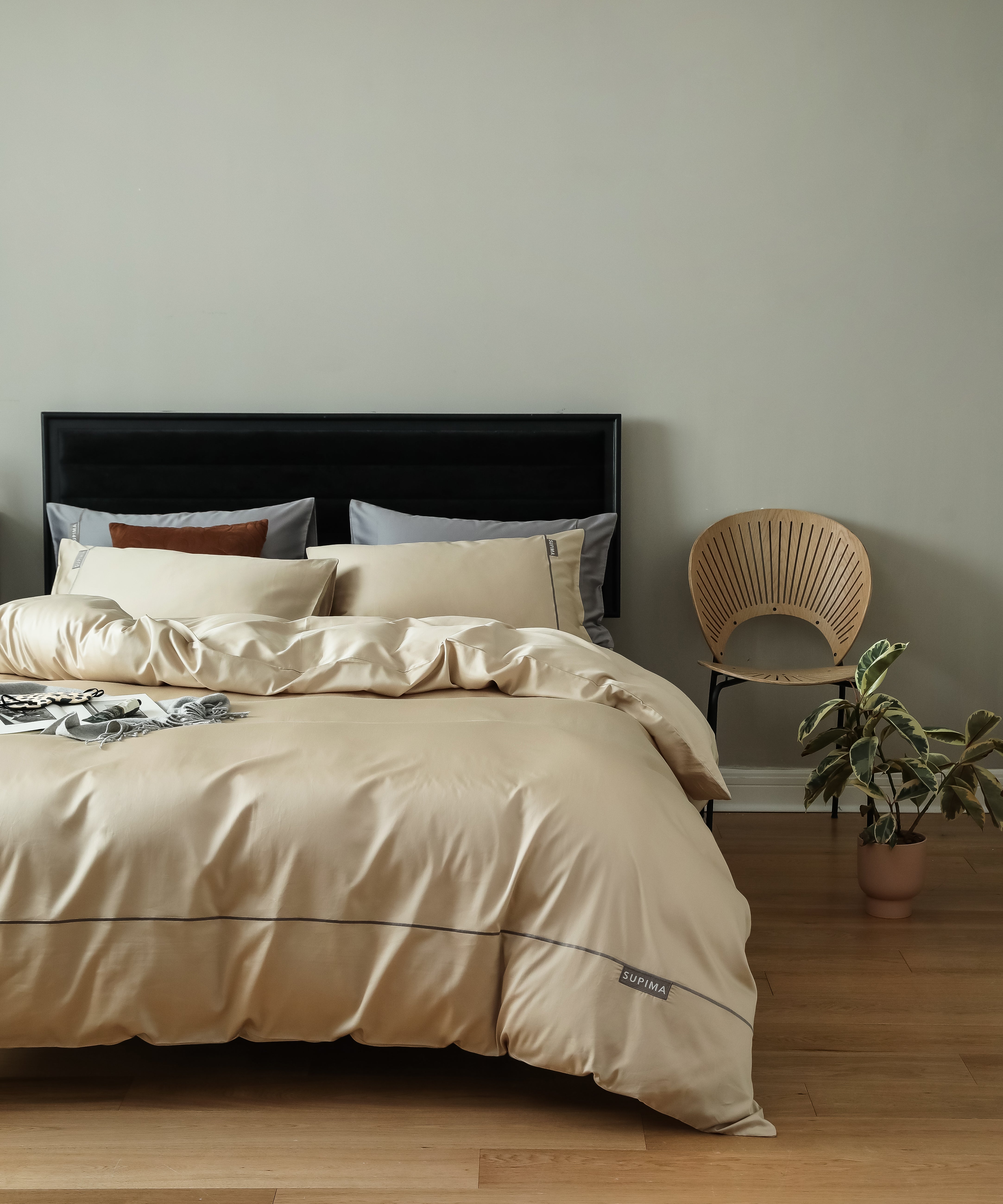 MeiLun Home Pima Reserve Bedding Set – Ivory Dune – product image 04