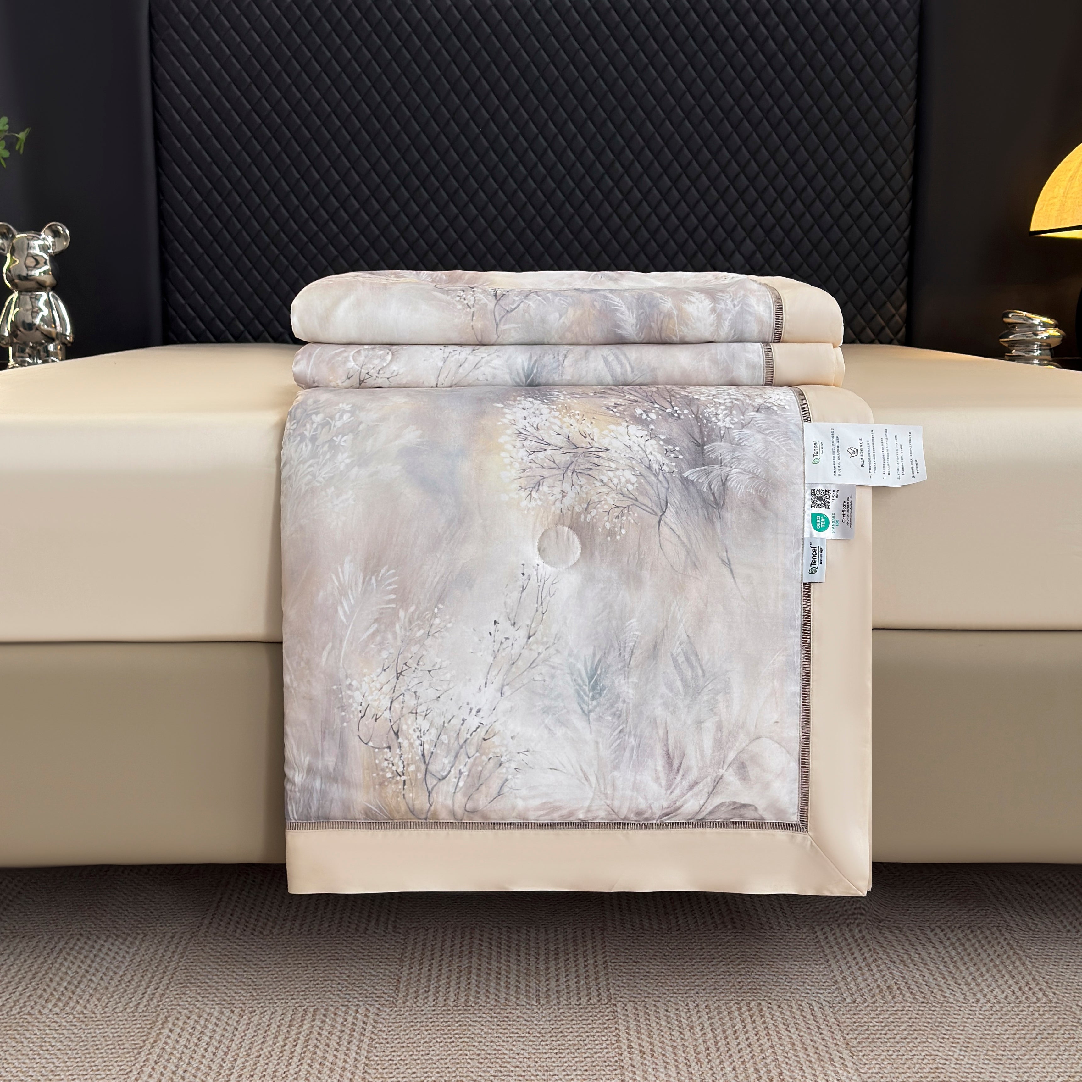MeiLun Home Satin Bloom Summer Duvet – Floral Branch – SKU image