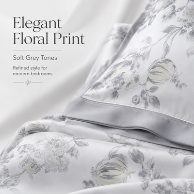 MeiLun Home Satin Bloom Summer Duvet – Silver Bloom – image 6