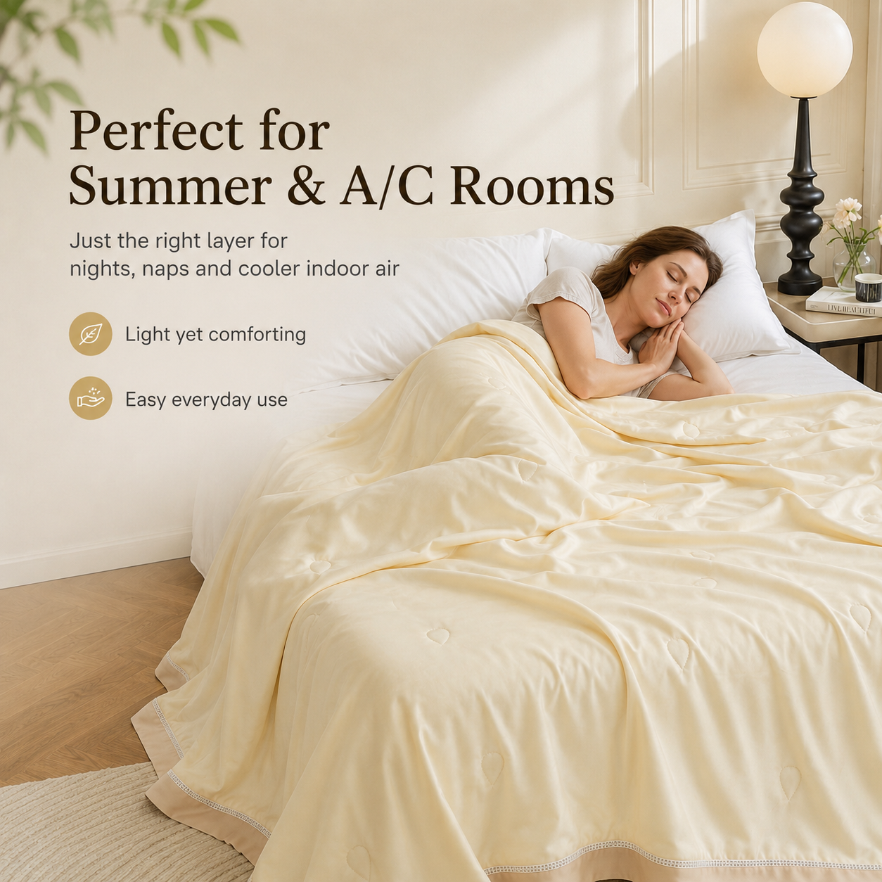 MeiLun Home Silken Mist Summer Duvet – Silk Cream – image 7