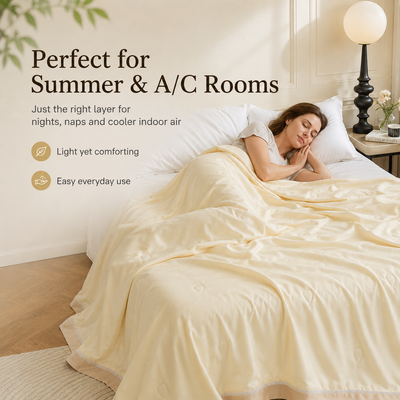 MeiLun Home Silken Mist Summer Duvet – Silk Cream – image 7