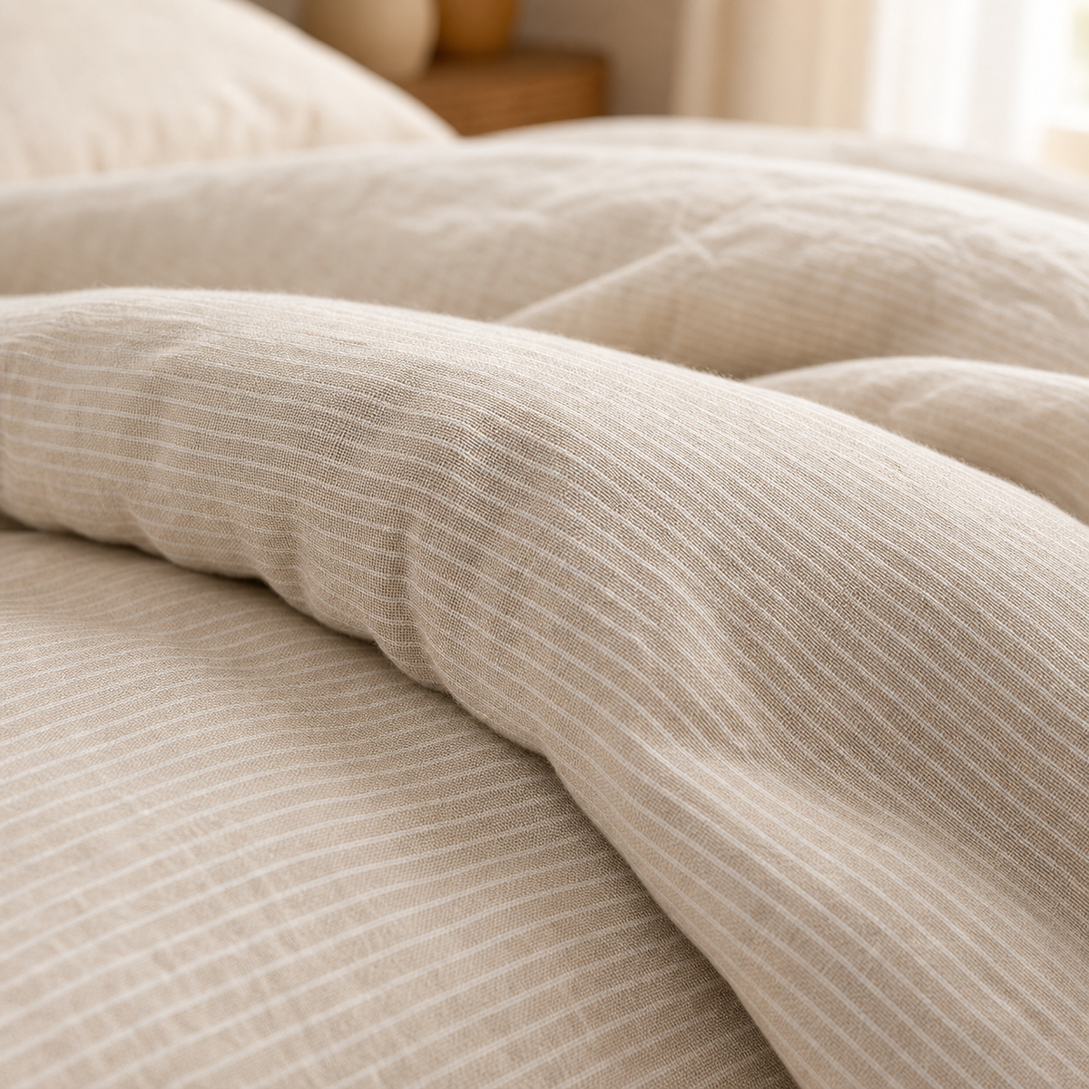 MeiLun Home Soft Living Bedding Set – Cream Beige – product image 05