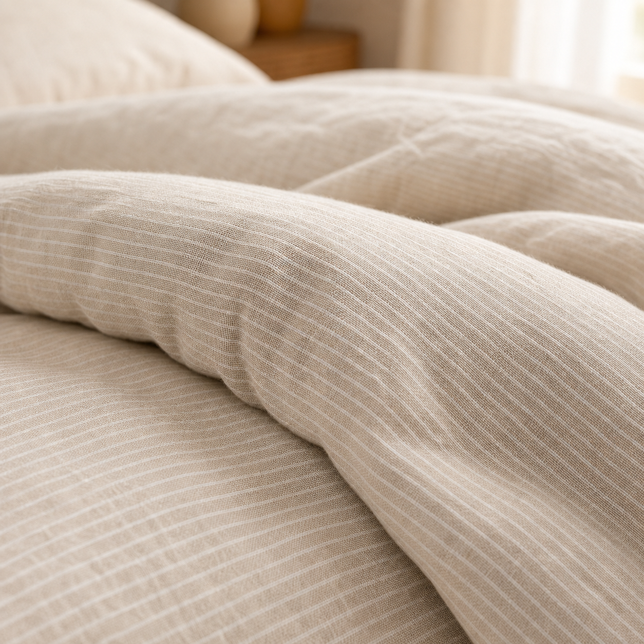 MeiLun Home Soft Living Bedding Set – Cream Beige – product image 05